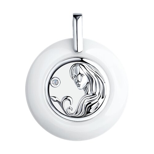 Подвеска Diamant - Серебро 925, Керамика, Фианит (арт. 94-130-00575-1)