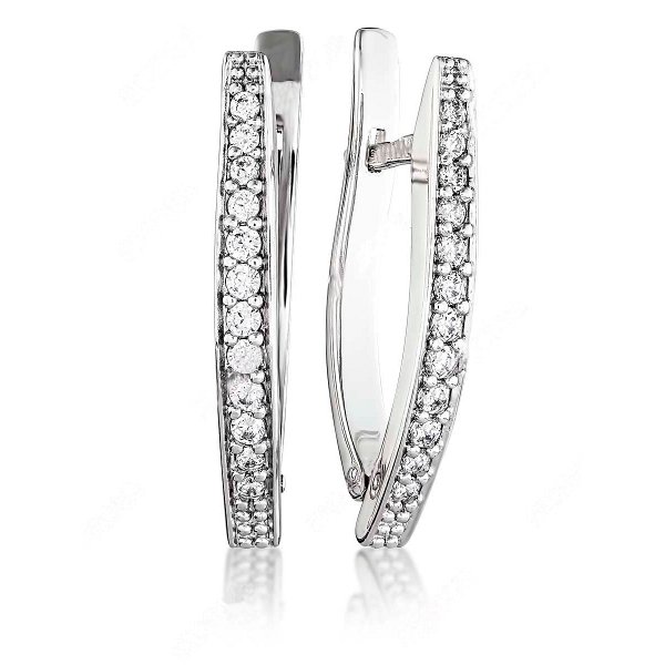 Серьги Галатея - Серебро 925, Фианит (арт. 3438.1)