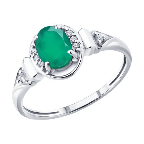 Кольцо SOKOLOV - Серебро 925, Агат, Фианит (арт. 92014883)