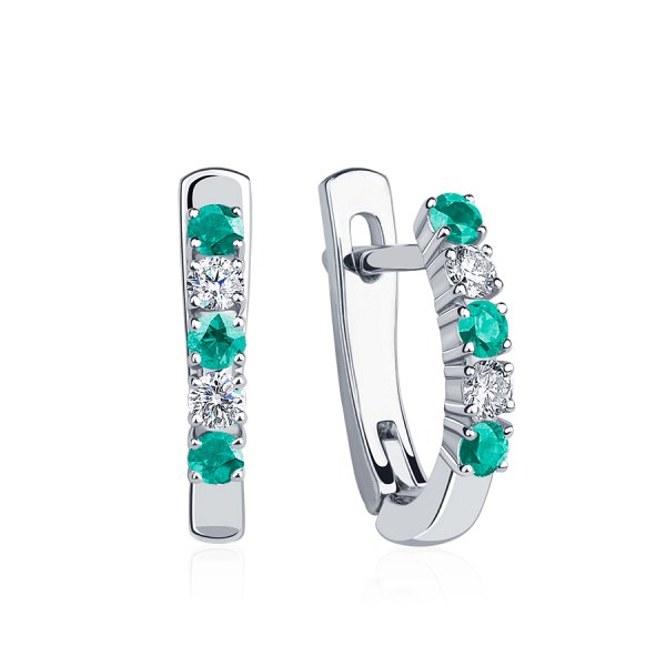 Серьги Platinum Lab. - Платина 950 (арт. ПС-045ИБр-01)