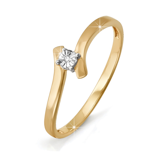 Кольцо Дельта - Золото 585, Бриллиант (арт. БР110807)