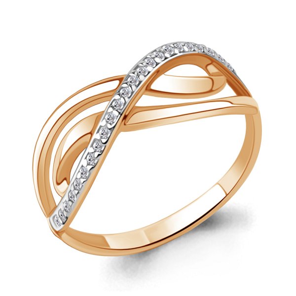 Кольцо Аквамарин - Золото 375, Фианит (арт. 63437А.8)