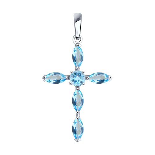 Подвеска SOKOLOV - Серебро 925, Топаз (арт. 92030508)