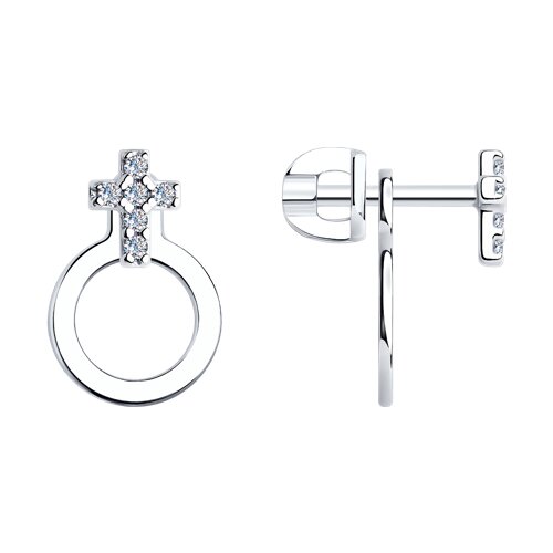 Серьги SOKOLOV - Серебро 925, Фианит (арт. 94025642)