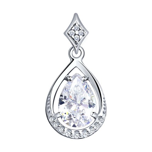 Подвеска SOKOLOV - Серебро 925, Фианит (арт. 94031793)