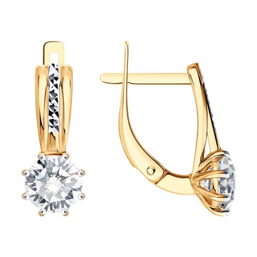 Серьги SOKOLOV - Золото 585, Фианит (арт. 0200989)