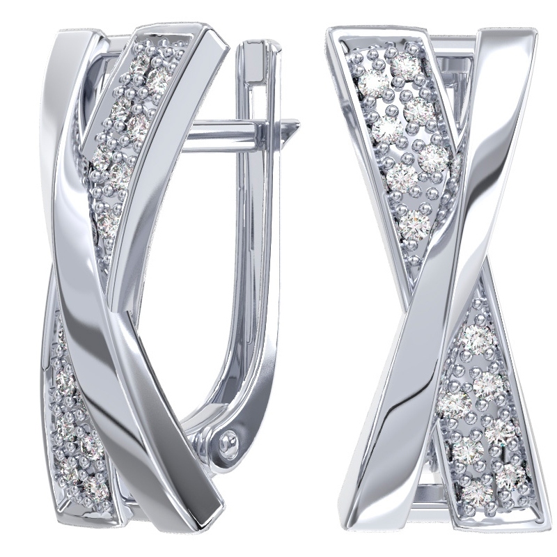 Серьги POKROVSKY - Серебро 925, Фианит (арт. 2101611-00775)