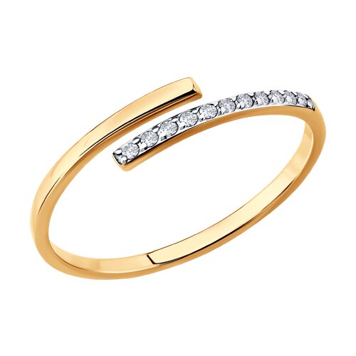 Кольцо SOKOLOV - Золото 585, Фианит (арт. 019693)