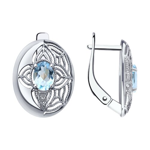 Серьги Diamant - Серебро 925, Топаз (арт. 94-320-01861-1)
