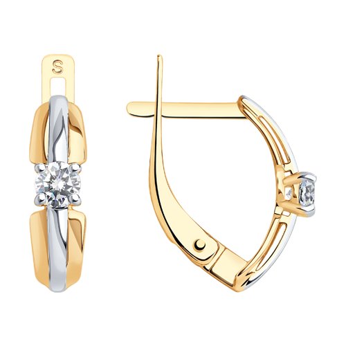 Серьги SOKOLOV - Золото 375, Фианит (арт. 027898-4)