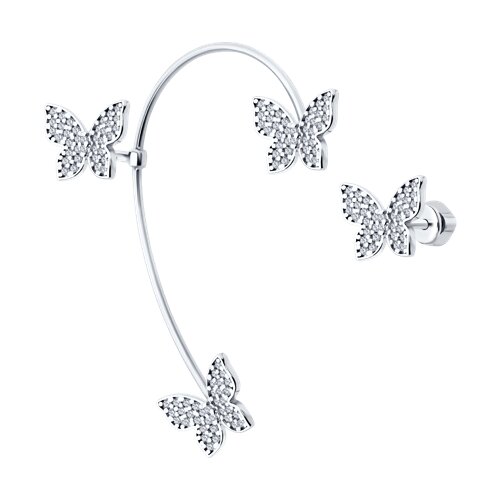 Серьга SOKOLOV - Серебро 925, Фианит (арт. 94170325)