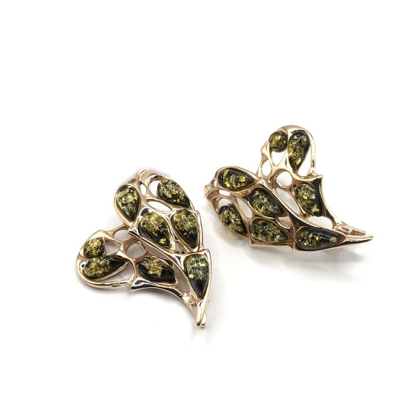 Серьги Янтарная волна - Серебро 925, Янтарь (арт. 821157з)