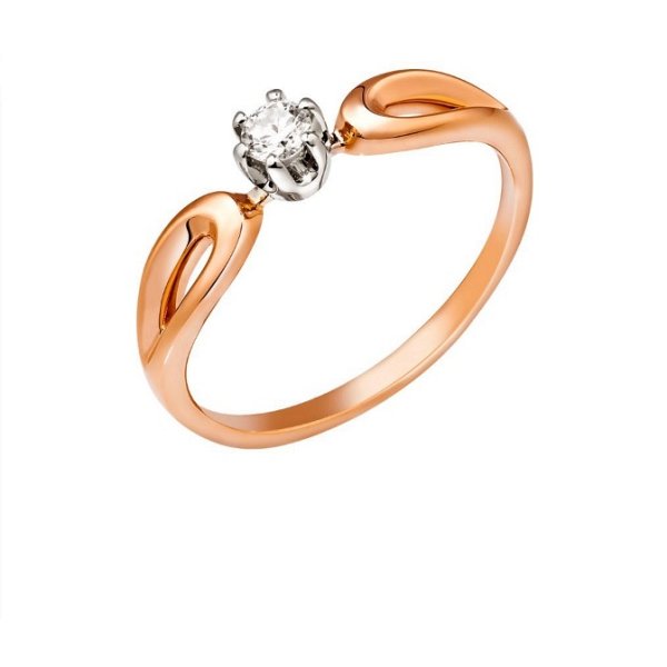 Кольцо РИНГО - Золото 585, Бриллиант (арт. Зк-7454)