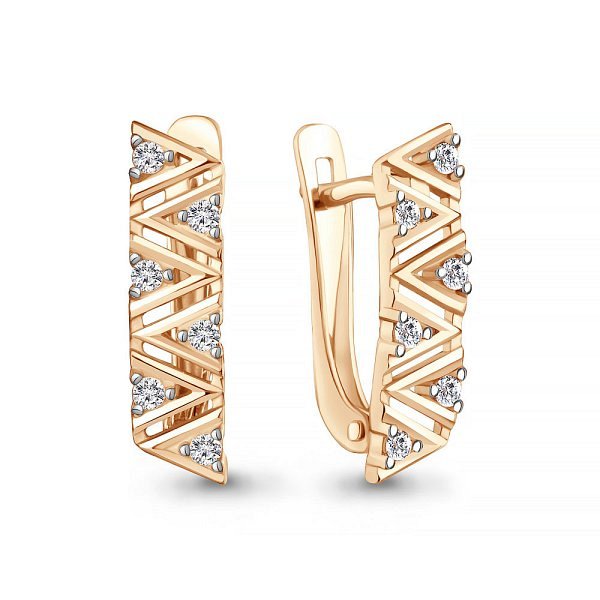 Серьги Аквамарин - Золото 375, Фианит (арт. 400920А.8)