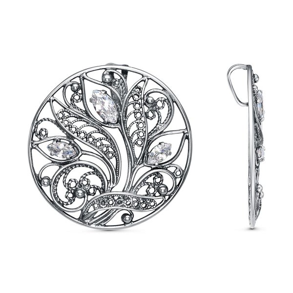 Подвеска Красная пресня - Серебро 925, Фианит (арт. 53816152)