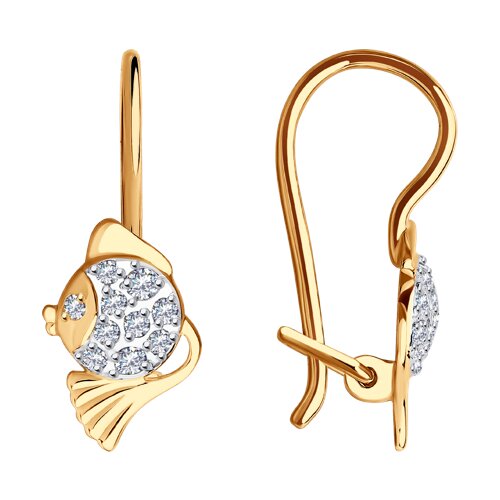 Серьги SOKOLOV - Золото 375, Фианит (арт. 029431-4)