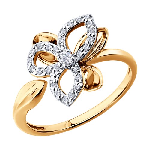 Кольцо SOKOLOV - Золото 585, Фианит (арт. 019859)