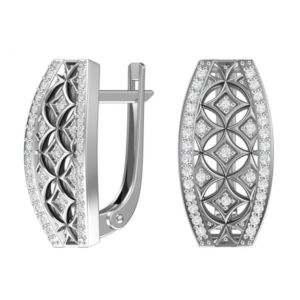 Серьги POKROVSKY - Серебро 925, Фианит (арт. 2101342-00775)