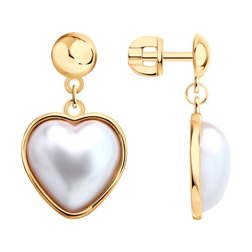 Серьги SOKOLOV - Серебро 925, Жемчуг имитация (арт. 93022463)