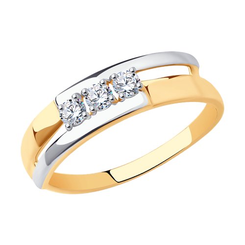 Кольцо SOKOLOV - Золото 375, Фианит (арт. 017224-4)