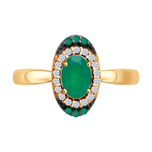 Кольцо SOKOLOV - Серебро 925, Агат, Фианит (арт. 92014901)