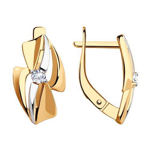 Серьги SOKOLOV - Золото 585, Фианит (арт. 028806)