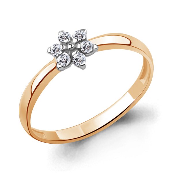 Кольцо Аквамарин - Золото 375, Фианит (арт. 68728А.8)