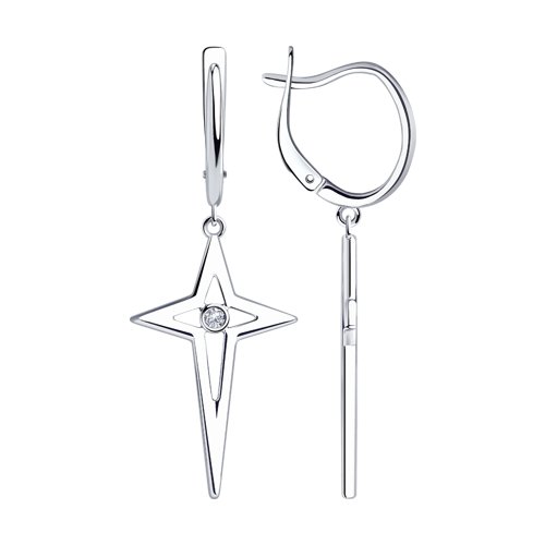 Серьги SOKOLOV - Серебро 925, Фианит (арт. 94024810)