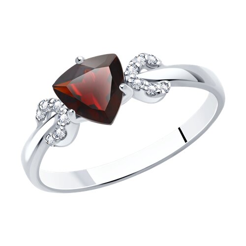 Кольцо SOKOLOV - Серебро 925, Гранат, Фианит (арт. 92011040)
