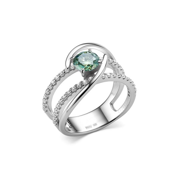 Кольцо Дар - Серебро 925, Муассанит, Фианит (арт. К-2423рс1613900)