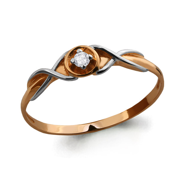 Кольцо Аквамарин - Золото 585, Фианит (арт. 64424А.1)