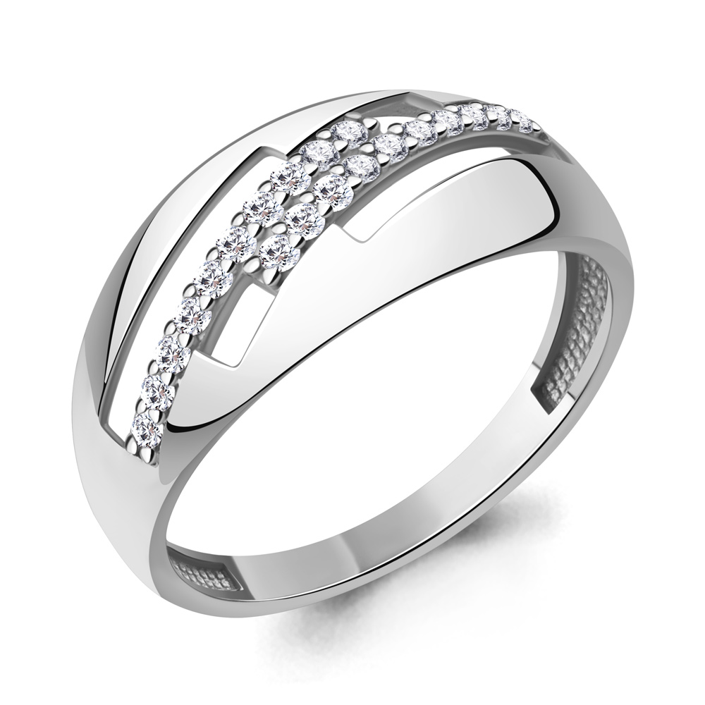 Кольцо Аквамарин - Серебро 925, Фианит (арт. 600753А.5)