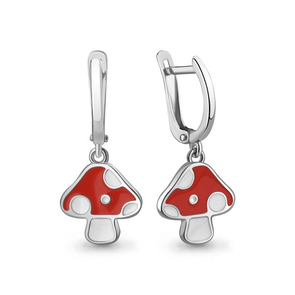 Серьги Аквамарин - Серебро 925, Эмаль (арт. 34650.5)