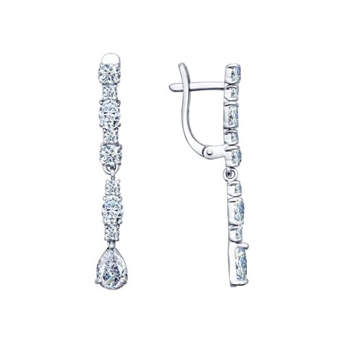 Серьги SOKOLOV - Серебро 925, Фианит (арт. 94021709)