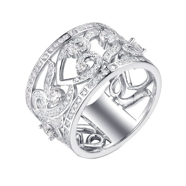 Кольцо FRESH - Серебро 925, Фианит (арт. CZ-R02932-X-W-X-X-W)