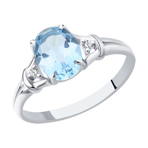 Кольцо SOKOLOV - Серебро 925, Топаз, Фианит (арт. 92011783)