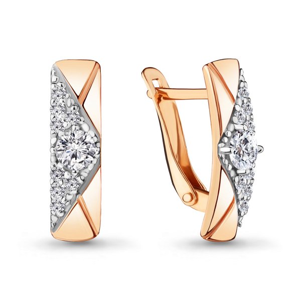 Серьги Аквамарин - Серебро 925, Фианит (арт. 46967А.6)