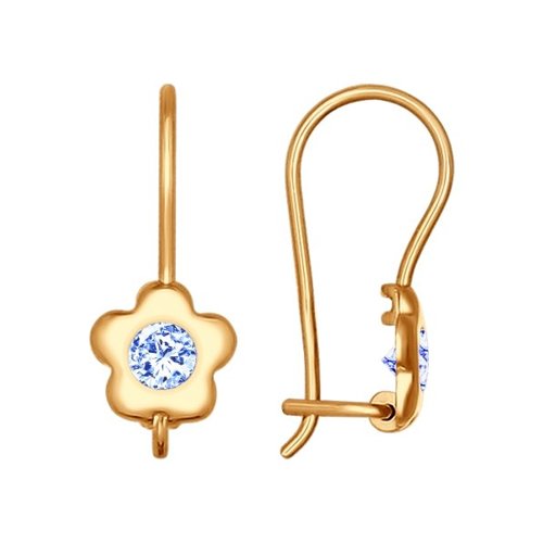 Серьги SOKOLOV - Золото 585, Фианит (арт. 027225)