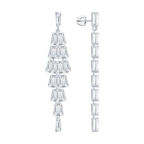 Серьги SOKOLOV - Серебро 925, Фианит (арт. 94027597)