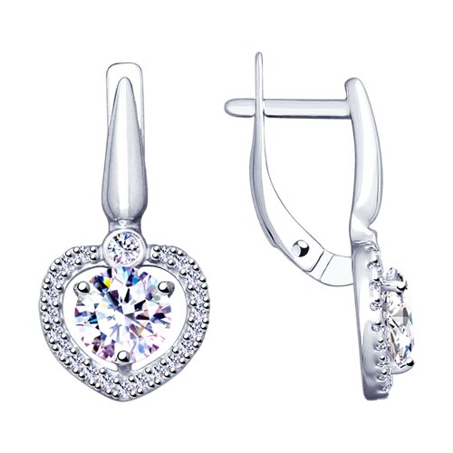 Серьги SOKOLOV - Серебро 925, Фианит (арт. 94023077)