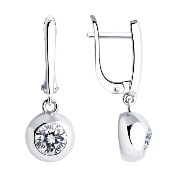 Серьги SOKOLOV - Серебро 925, Фианит (арт. 94026331-91)