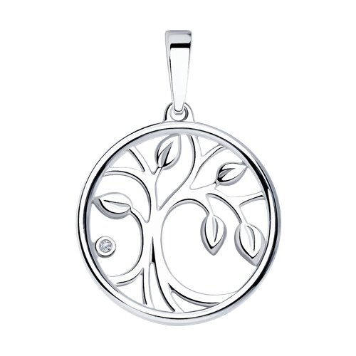 Подвеска SOKOLOV - Серебро 925, Бриллианит (арт. 87030059)