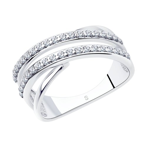 Кольцо SOKOLOV - Серебро 925, Фианит (арт. 94012043)