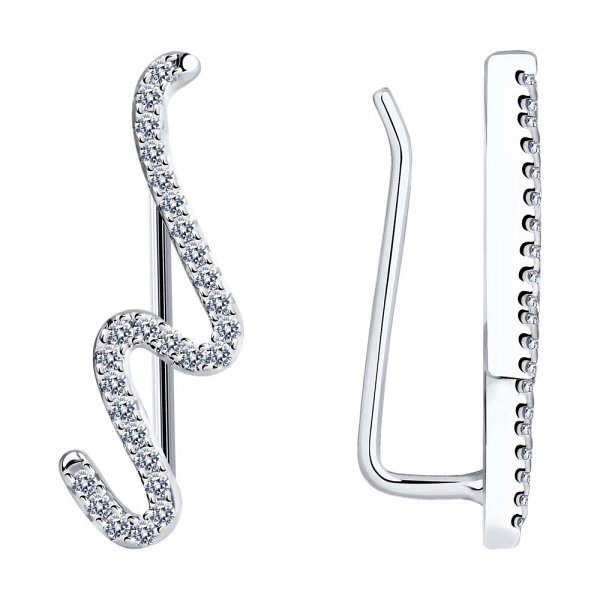 Серьги SOKOLOV - Серебро 925, Фианит (арт. 94026286-91)