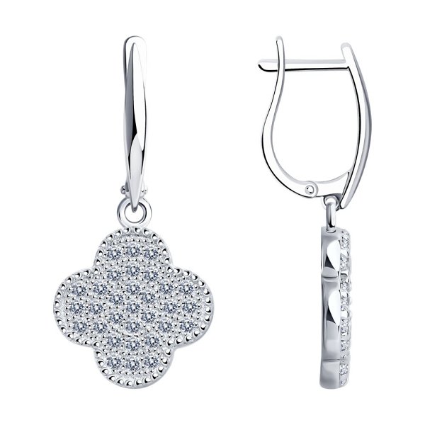 Серьги SOKOLOV - Серебро 925, Фианит (арт. 94026337-91)