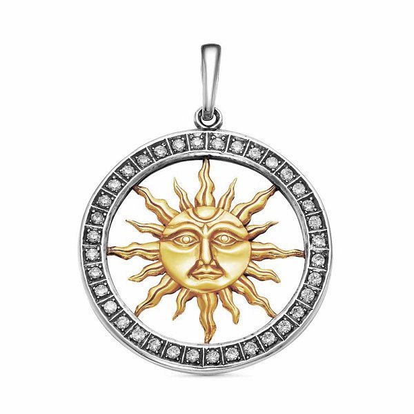 Подвеска Красная пресня - Серебро 925, Фианит (арт. 5387150-1)