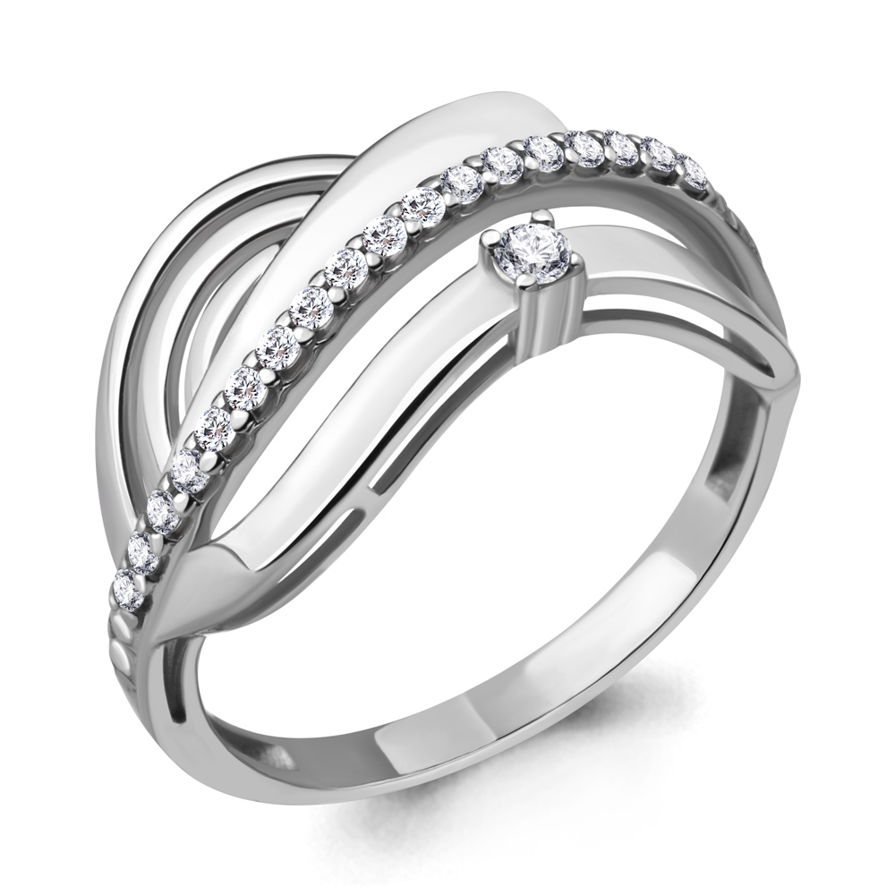 Кольцо Аквамарин - Серебро 925, Фианит (арт. 68764А.5)