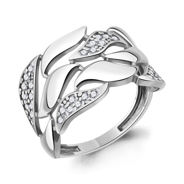 Кольцо Аквамарин - Серебро 925, Фианит (арт. 600855А.5)