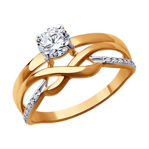 Кольцо SOKOLOV - Золото 585, Фианит (арт. 019462)