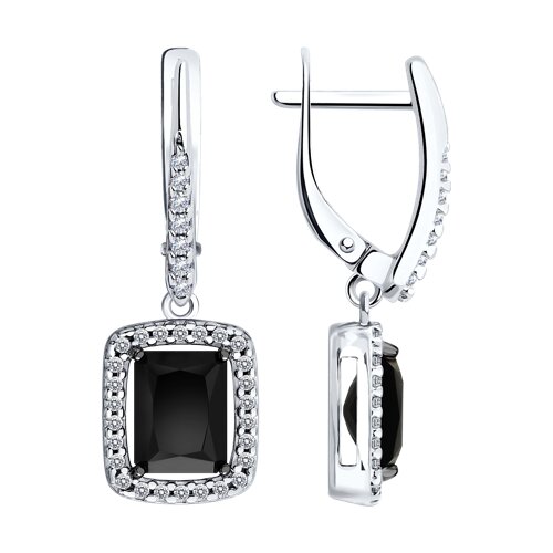 Серьги SOKOLOV - Серебро 925, Агат, Фианит (арт. 92025393)